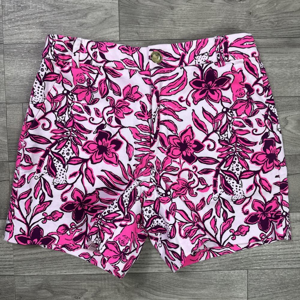 Lilly Pulitzer Gretchen High Rise 5" Shorts Elderflower Blossom sz 2